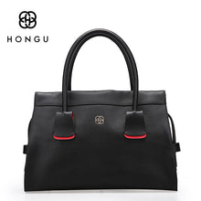 HONGU Genuine Leather Women's Bags Fashion Simple Solid Color European Women Handbags Totes Female Handbag Elegant Lady Hand bag - 4D's T&D Inc