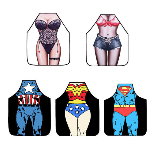Deal for Funny novelty BBQ party cooking apron Naked men women sexy rude cheeky kitchen apron - 4D's T&D Inc