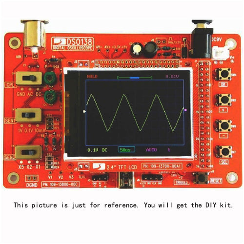 DSO138 Soldered Pocket-size Digital Oscilloscope Kit DIY Parts Electronic - 4D's T&D Inc