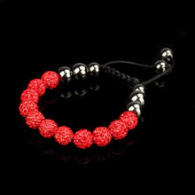 10mm Crystal Ball Bead Friendship Shamballa Adjustale Bracelet Black - 4D's T&D Inc