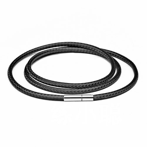 1 PC Leather Chain Necklace Black 45CM Necklace Choker Cords Necklace - 4D's T&D Inc