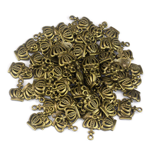 100PC Fashion Vintage Decoration Bronzed Crown Ornaments Accessories - 4D's T&D Inc