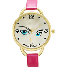 Women's Watch Ladies Eye Pattern Leather Quartz Wrist Watch - 4D's T&D Inc