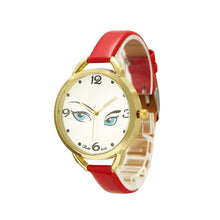 Women's Watch Ladies Eye Pattern Leather Quartz Wrist Watch - 4D's T&D Inc