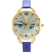 Women's Watch Ladies Eye Pattern Leather Quartz Wrist Watch - 4D's T&D Inc