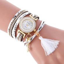 Wrap Around Fashion Weave Leather Bracelet Lady Womans Wrist Watch - 4D's T&D Inc