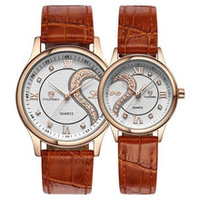 Unisex Watch 1 Pair Wrist Watches Tiannbu Ultrathin Genuine Leather Romantic Fashionable Lovers Watches - 4D's T&D Inc