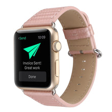 Apple Watch Band Carbon Fiber Leather Replacement Strap For Apple Watches - 4DS-047RWB - 4D's T&D Inc