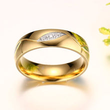 Rings Couple For Women Men Engagement Ring Gold Color Titanium Steel Jewelry A10 - 4D's T&D Inc
