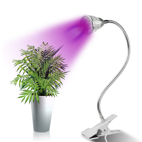 5W Clip LED Grow Light Bulb 5 LEDs Hydroponic Plant Growing Lights with Power Switch Red & Blue & White for Garden Greenhouse AC 85~265V US Plug - 4D's T&D Inc