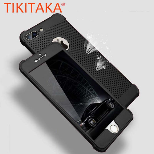 2017 New Cover Heat Dissipation Cooling Housing 360 Phone Cases For iPhone 7 Case Honeycomb Back For iPhone 7 6 6s Plus Shell - 4D's T&D Inc