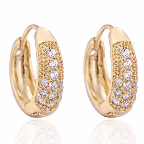 1 Pair Girls Women Rhinestone Earrings Ear Hook Stud Jewelry - 4DS-118RSE - 4D's T&D Inc