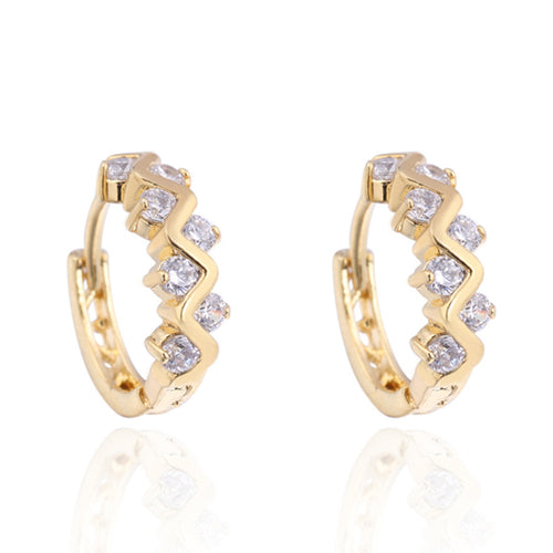 Earrings 1 Pair Girls Women Rhinestone Earrings Ear Hook Stud Jewelry - 4D's T&D Inc