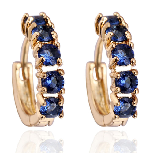 Girls Women Rhinestone Earrings Ear Hook Stud Jewelry BU 1 Pair - 4D's T&D Inc