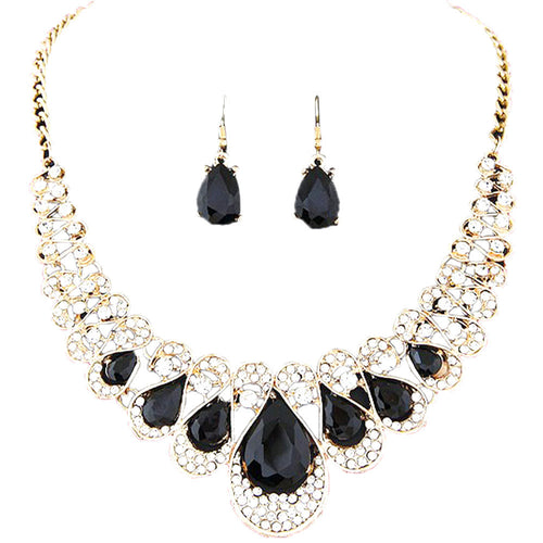 Chain Necklace Earrings Jewelry Women's Mixed Style Bohemia color Bib - 4D's T&D Inc