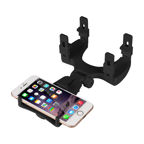 Powstro's Universal Phone Holder Stands 360 Degrees Car Rearview Mirror Mount Phone Holder For iPhone Samsung HTC GPS Smartphone - 4D's T&D Inc