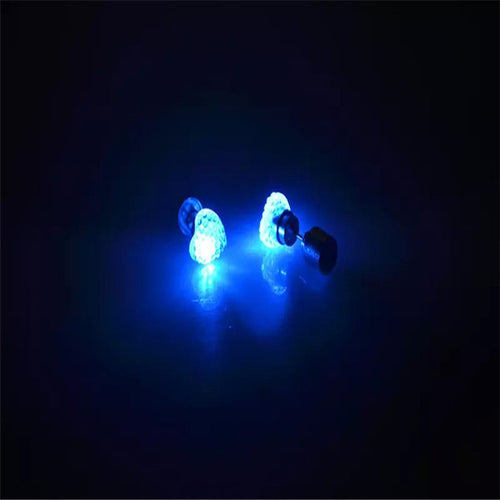 1 Pair/2pcs Fashion Dance Party Accessories Light Up LED Bling Ear Studs Earring - 4D's T&D Inc