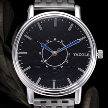 YAZOLE Men Watch Top Brand Luxury Famous Stainless Steel Strap Quartz Watch - 4D's T&D Inc