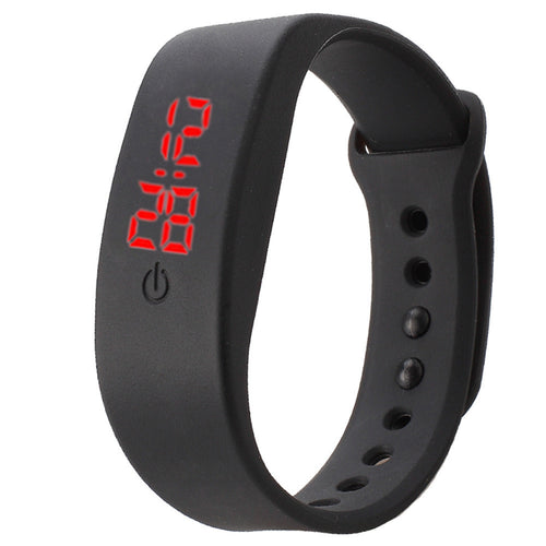 Bracelet Digital Wrist Watch Women's Men's Unisex Rubber LED Watch Date Sports - 4D's T&D Inc