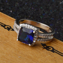 925 Sterling Silver Plated Finger Ring - White Gemstone Silver Jewelry A - 4DS-121SGR - 4D's T&D Inc