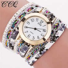 Women Rhinestone Bracelet Watch CCQ Women Fashion Casual Analog Quartz - 4DS-93WRBW - 4D's T&D Inc