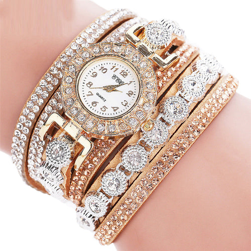 CCQ Women Fashion Casual Analog Quartz Women Rhinestone Watch Bracelet Watch - 4D's T&D Inc