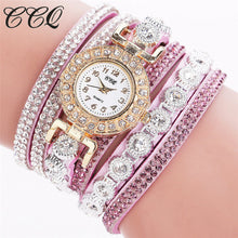 CCQ Women Fashion Casual Analog Quartz Women Rhinestone Watch Bracelet Watch - 4D's T&D Inc
