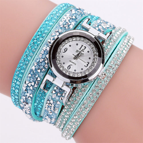 CCQ Women Fashion Casual Analog Quartz Women Rhinestone Watch Bracelet Watch - 4D's T&D Inc
