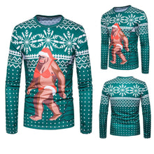  Men Autumn Winter Xmas Christmas PrintingTop Men's Long-sleeved T-shirt Blouse - 4D's T&D Inc