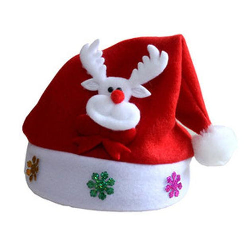 12pcs Christmas Wapiti Red Hat Set Cozy Soft Warm Childre Santa  Headgear - 4D's T&D Inc
