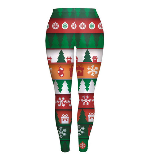 Women Fashion Lady Skinny Christmas Printed Stretchy Pants Leggings - 4DS-137SPL - 4D's T&D Inc