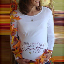 Women's Long Sleeve Blouse This Is What I'm Thankful For Maternity T-Shirt - 4D's T&D Inc