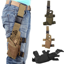 Airsoft Military Tactical Left Hand Drop Pouch Tactical  600D Black Universal Pistol Drop Leg Left Hand Holster - 4D's T&D Inc