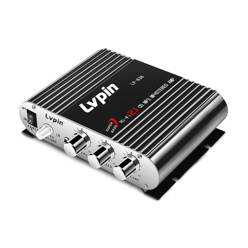 Mini Computer Car Amplifier 2.1 Channel Stereo Subwoofer Out Amplifier LP-838 - 4D's T&D Inc