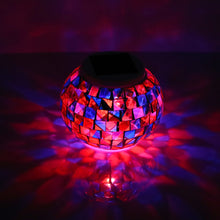 Waterproof IP65 LED Solar Light Mosaic Glass Ball Light Solar Power Outdoor Garden Light Pathway Wall Lamp Christmas Party Decor - 4D's T&D Inc