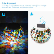Waterproof IP65 LED Solar Light Mosaic Glass Ball Light Solar Power Outdoor Garden Light Pathway Wall Lamp Christmas Party Decor - 4D's T&D Inc
