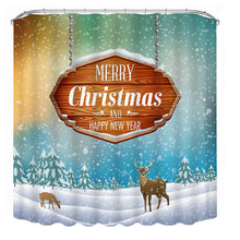 3D Christmas Bathroom Shower Curtain Decor - Waterproof Polyester with 12 Hooks - 4DS-30BSC.   $49.47 - 4D's T&D Inc