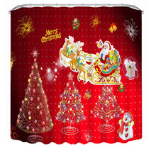 3D Christmas Bathroom Shower Curtain Decor - Waterproof Polyester with 12 Hooks - 4DS-30BSC.   $49.47 - 4D's T&D Inc