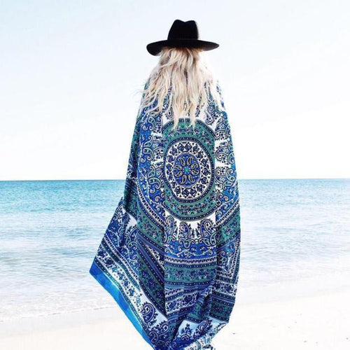 Beach Cover Up Bikini Boho Summer Dress Swimwear Bathing Suit Kimono Tunic - 4D's T&D Inc