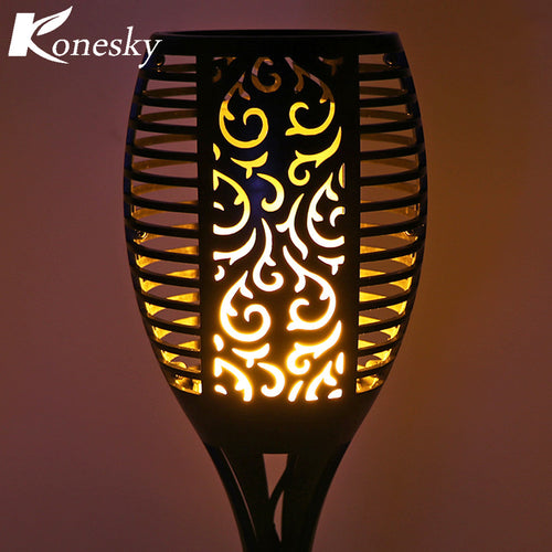 Waterproof Outdoor LED Garden Light - New Solar Flame Flickering Dancing Lawn Lamp - 4DS-78GDL - 4D's T&D Inc