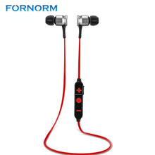 FORNORM Sport Wireless Earphone Bluetooth Stereo Fashion Headset With Microphone Rechargeable In-Ear Earbuds - 4D's T&D Inc