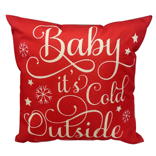 Christmas Both Side Pillow Sofa Waist Throw Cushion Cover Home Decor - 4DS-109PCC - 4D's T&D Inc