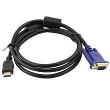 High Quality 1.8m 6ft HDMI To VGA Cable Gold-plated Male To Male Converter Cabo With Magnet Ring For HD Player To Projector PC - 4D's T&D Inc
