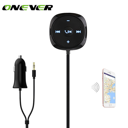 Magnetic Handsfree Bluetooth Car Kit MP3 Player 3.5MM AUX Audio A2DP Music Receiver Adapter Support IOS Siri 2.1A USB Charger - 4D's T&D Inc