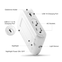 Power Outlet With Dual USB Charging Ports Travel Adopter - US Plug-in Type - 4DS-132FPA - 4D's T&D Inc