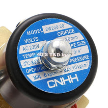Electric Solenoid Valve 3/4" 220V - Pneumatic 2 Port - 2W-200-20 Water Oil Air Gas - 4DS-43ESV - 4D's T&D Inc