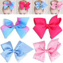 Ribbon Hair Bows TINKSKY 4PCS Grosgrain Rhinestone Bowknot Hair Clips Boutique Bows For Girls Kids Baby Teens - 4D's T&D Inc