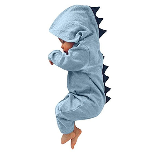 Baby Dinosaur Hooded Romper Jumpsuit - 4D's T&D Inc