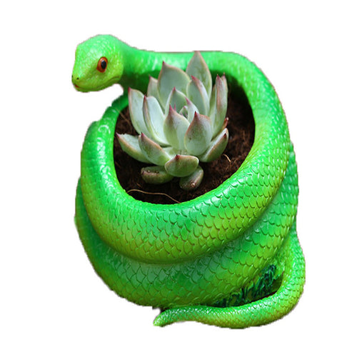 Succulents pots Decorative fashion Creative Resin Snake molding flower - 4D's T&D Inc