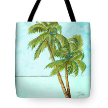 Beach Palm Blue I Tote Bag - 4D's T&D Inc